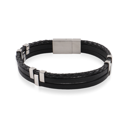 Ανδρικό βραχιόλι Mar and Mar Corey (Black) από ανοξείδωτο ατσάλι