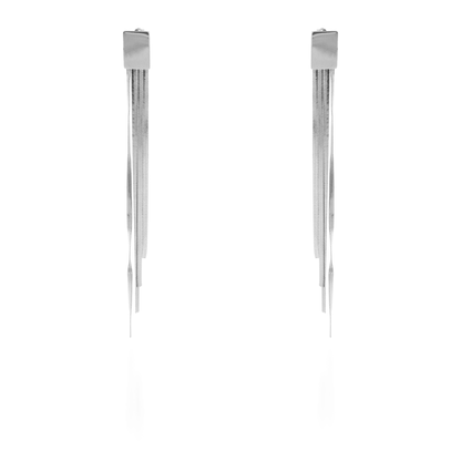 Σκουλαρίκια κρεμαστά Mar and Mar Bennita Rectangle (Silver) από ανοξείδωτο ατσάλι