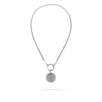 Κολιέ σφυρήλατο Mar and Mar Castiana (Silver) από ανοξείδωτο ατσάλι