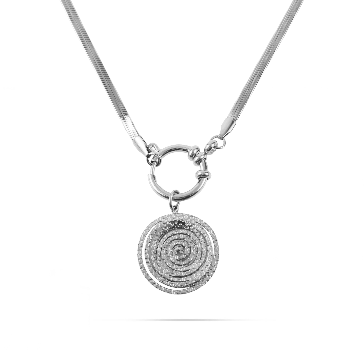 Κολιέ σφυρήλατο Mar and Mar Castiana (Silver) από ανοξείδωτο ατσάλι