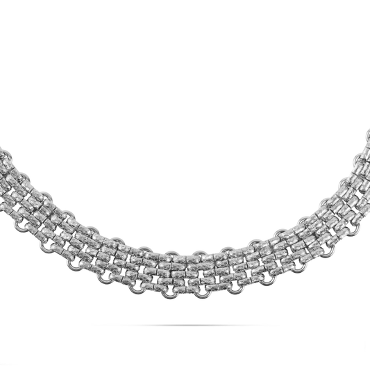 Κολιέ αλυσίδα λαιμού Mar and Mar Jarrow Silver από ανοξείδωτο ατσάλι