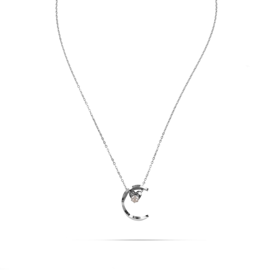 Κολιέ με πέτρες ζιργκόν Mar and Mar Pettle (Silver) από ανοξείδωτο ατσάλι