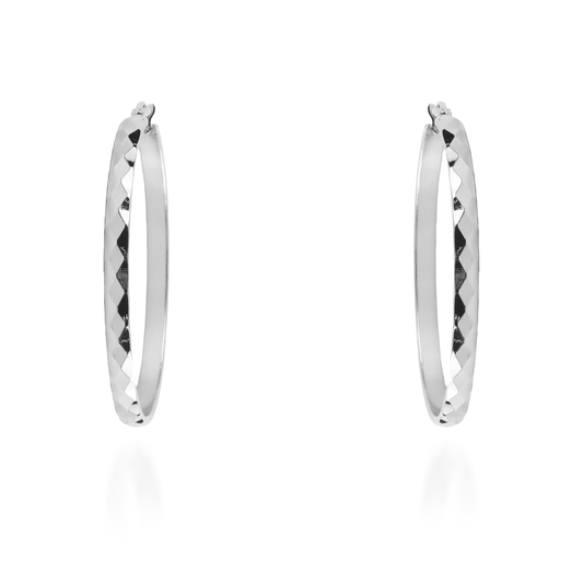 Σκουλαρίκια κρίκοι Mar and Mar Audrina II  Silver από ανοξείδωτο ατσάλι