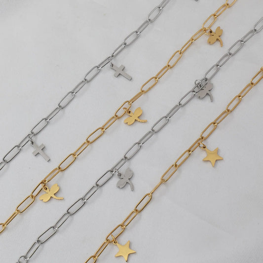 Αλυσίδα ποδιού με σχέδια Mar and Mar Unirse Anklet από ανοξείδωτο ατσάλι