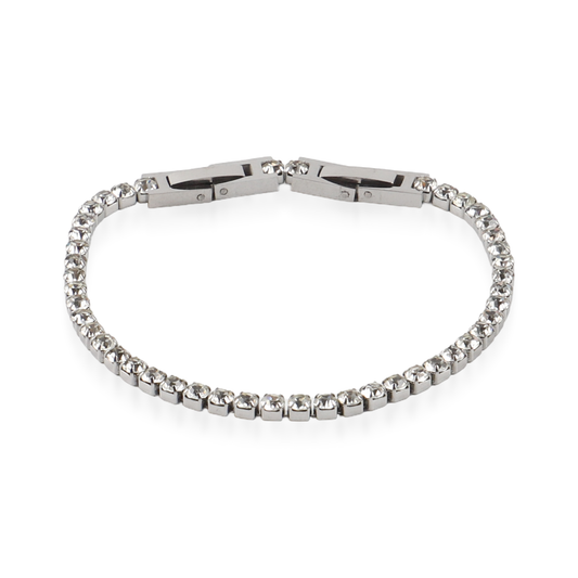Αλυσίδα χεριού tennis με ζιργκόν Mar and Mar Clutch IV Silver από ανοξείδωτο ατσάλι