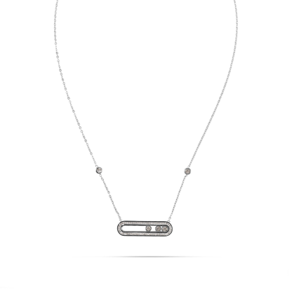 Κολιέ με πέτρες ζιργκόν Mar and Mar Palvia Sparkle Silver από ανοξείδωτο ατσάλι