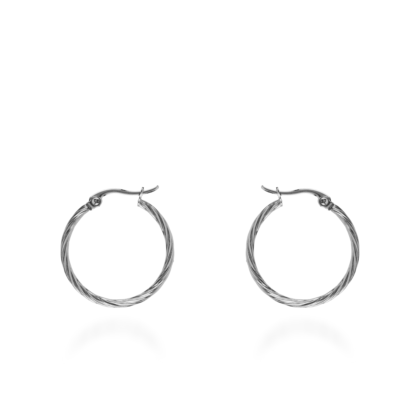 Σκουλαρίκια κρίκοι Mar and Mar Jayla (3 cm-Silver) από ανοξείδωτο ατσάλι