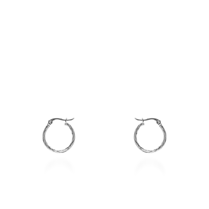 Σκουλαρίκια κρίκοι Mar and Mar Jayla (2 cm-Silver) από ανοξείδωτο ατσάλι