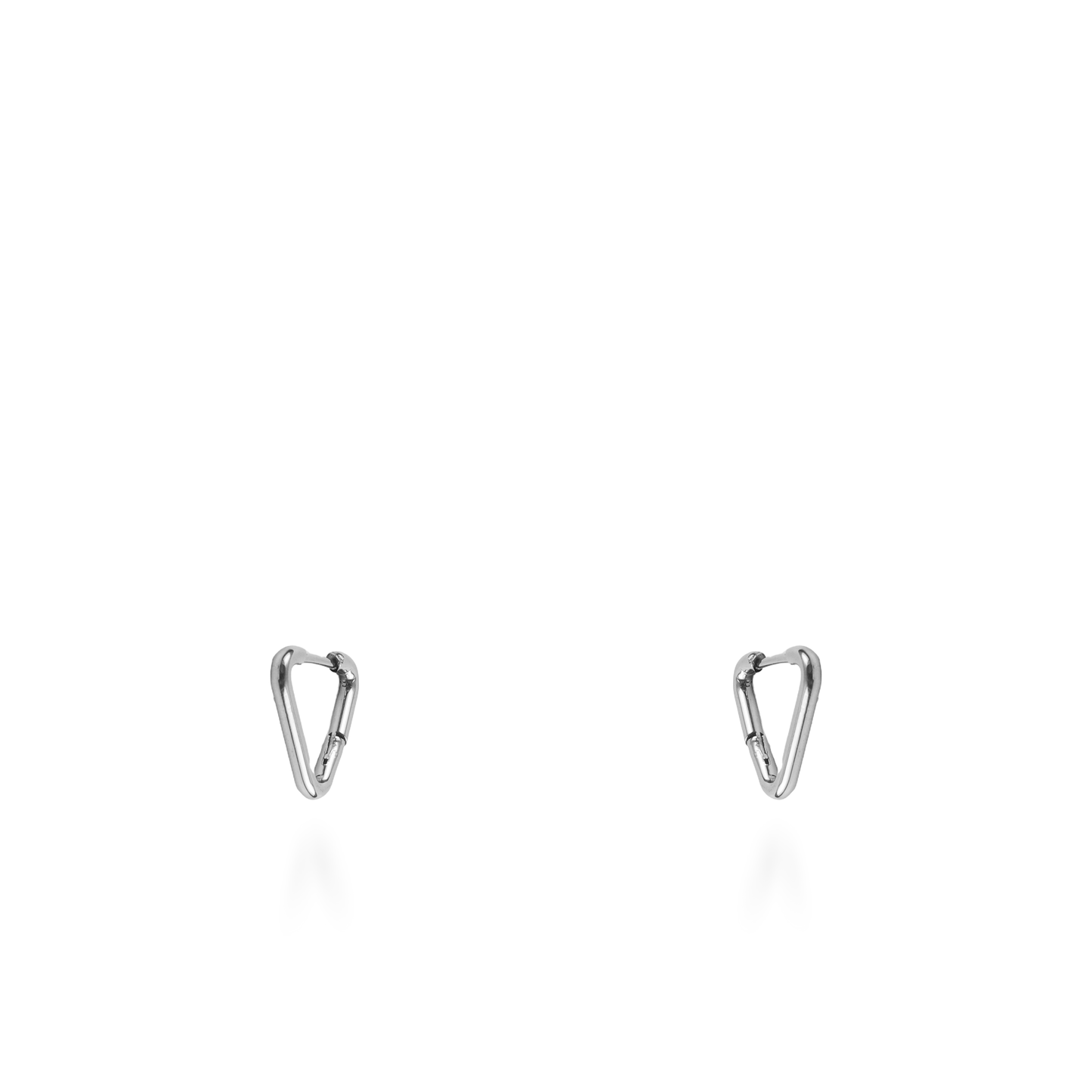 Σκουλαρίκια κρίκοι τρίγωνα Mar and Mar Solein Triangle (Silver) από ανοξείδωτο ατσάλι