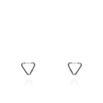Σκουλαρίκια κρίκοι τρίγωνα Mar and Mar Solein Triangle (Silver) από ανοξείδωτο ατσάλι