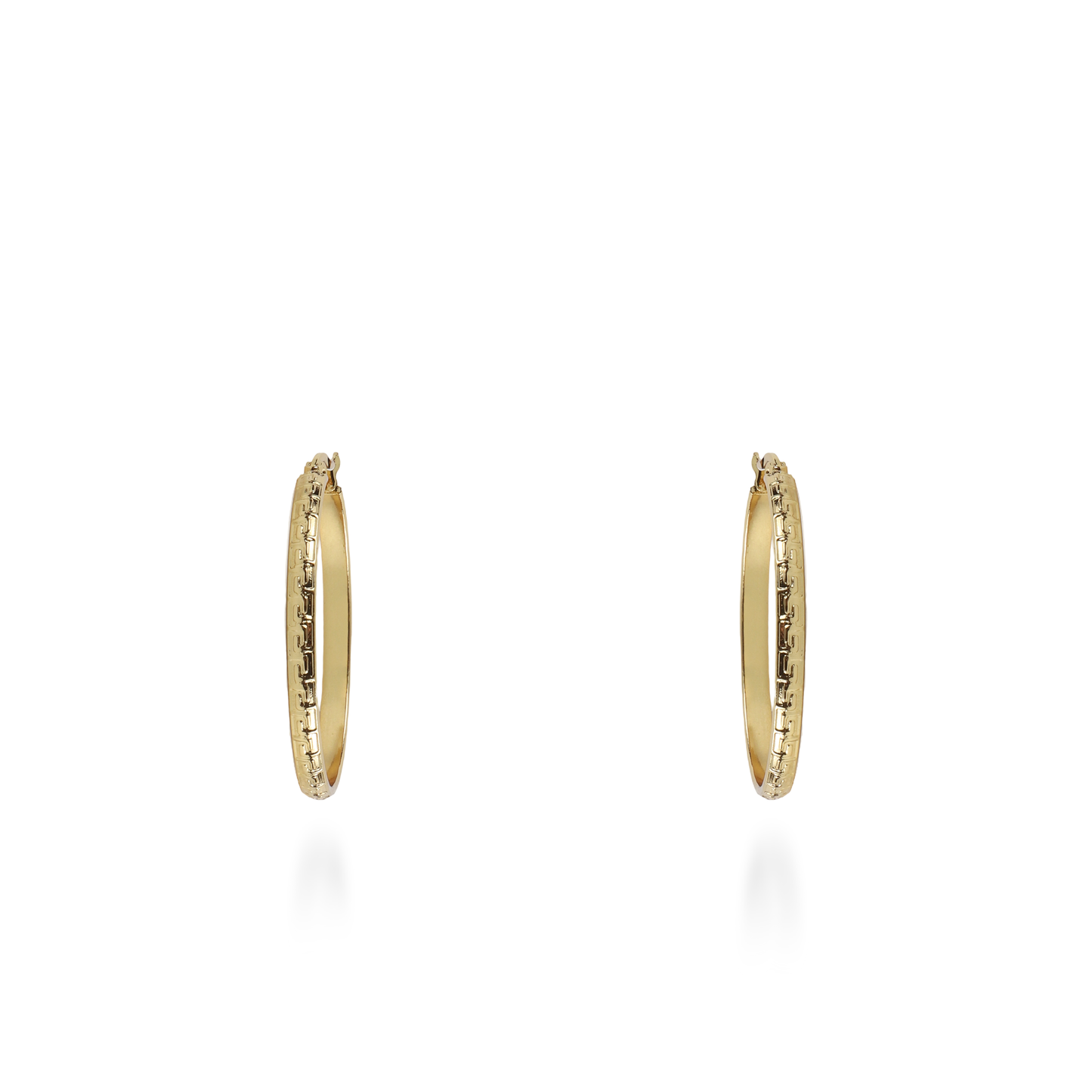 Σκουλαρίκια κρίκοι Mar and Mar Acrol (3,5 cm) από ανοξείδωτο ατσάλι