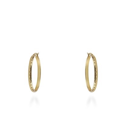 Σκουλαρίκια κρίκοι Mar and Mar Acrol (3,5 cm) από ανοξείδωτο ατσάλι