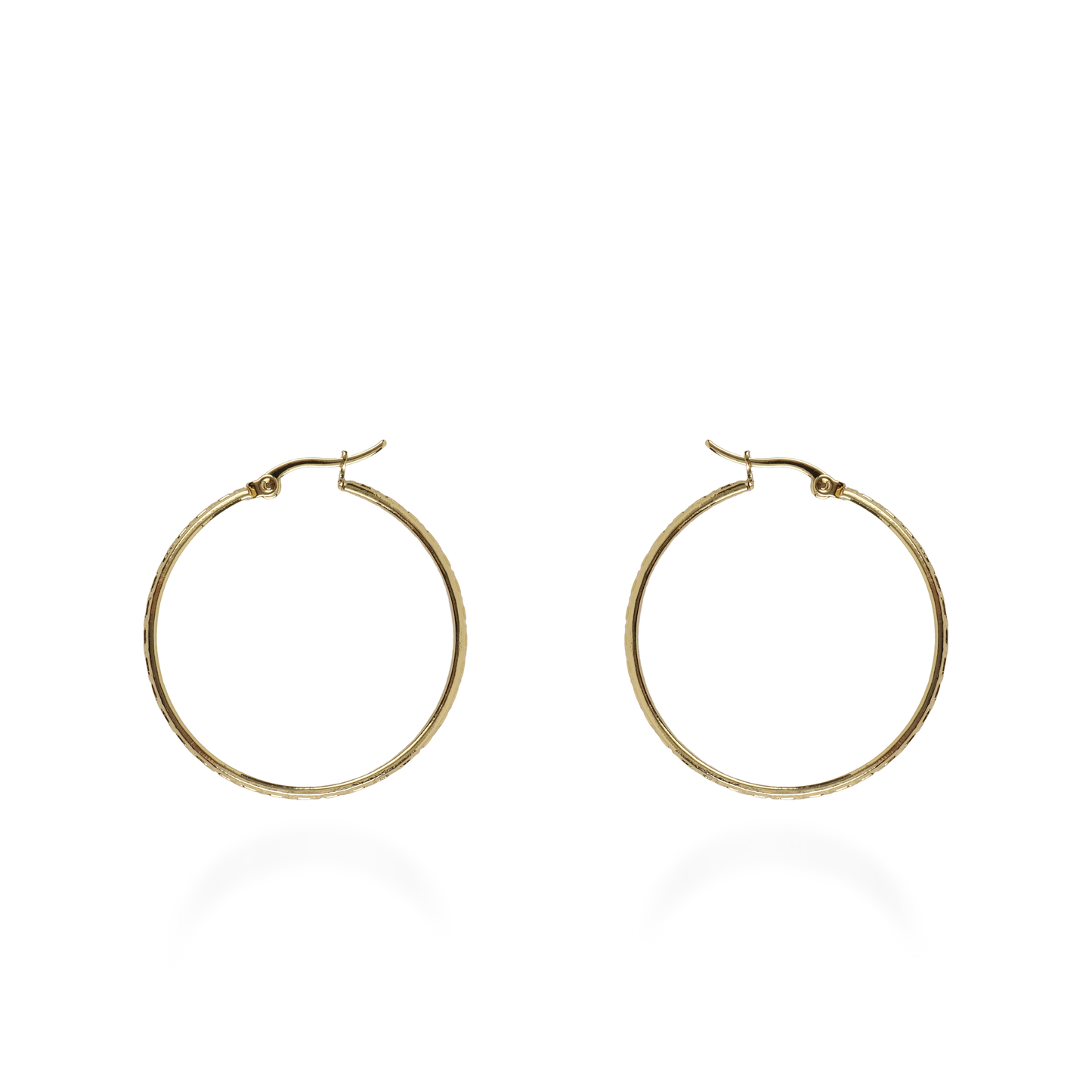 Σκουλαρίκια κρίκοι Mar and Mar Acrol (3,5 cm) από ανοξείδωτο ατσάλι