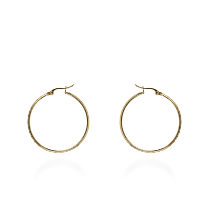 Σκουλαρίκια κρίκοι Mar and Mar Acrol (3,5 cm) από ανοξείδωτο ατσάλι