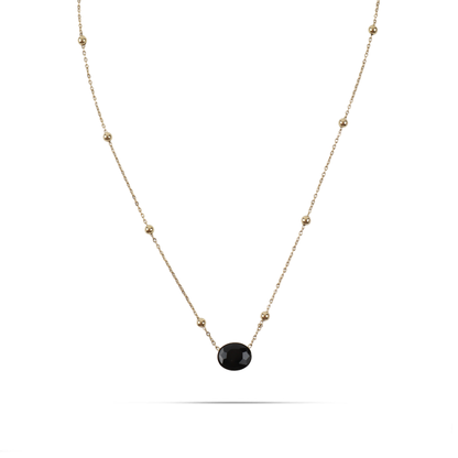 Κολιέ με πέτρα ζιργκόν Mar and Mar Malibu (Gold) από ανοξείδωτο ατσάλι
