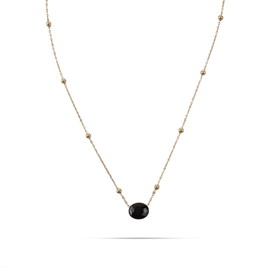 Κολιέ με πέτρα ζιργκόν Mar and Mar Malibu (Gold) από ανοξείδωτο ατσάλι