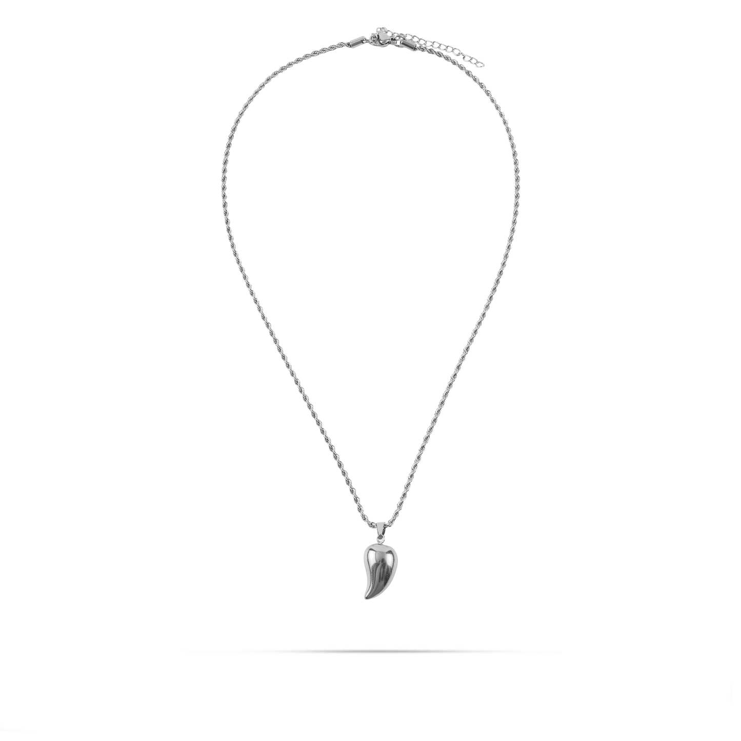 Κολιέ σταγόνα Mar and Mar Julia Twisted (Silver) από ανοξείδωτο ατσάλι