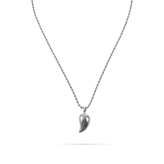 Κολιέ σταγόνα Mar and Mar Julia Twisted (Silver) από ανοξείδωτο ατσάλι