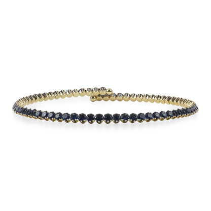 Choker με πέτρες ζιργκόν σε μπλε χρώμα Mar and Mar Tennis Choker (Blue-Gold)