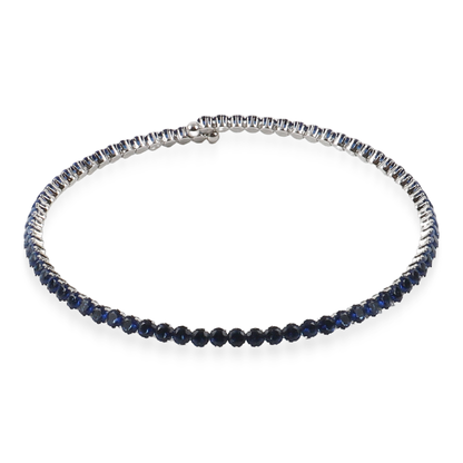 Choker με πέτρες ζιργκόν σε μπλε χρώμα Mar and Mar Tennis Choker (Blue-Silver)