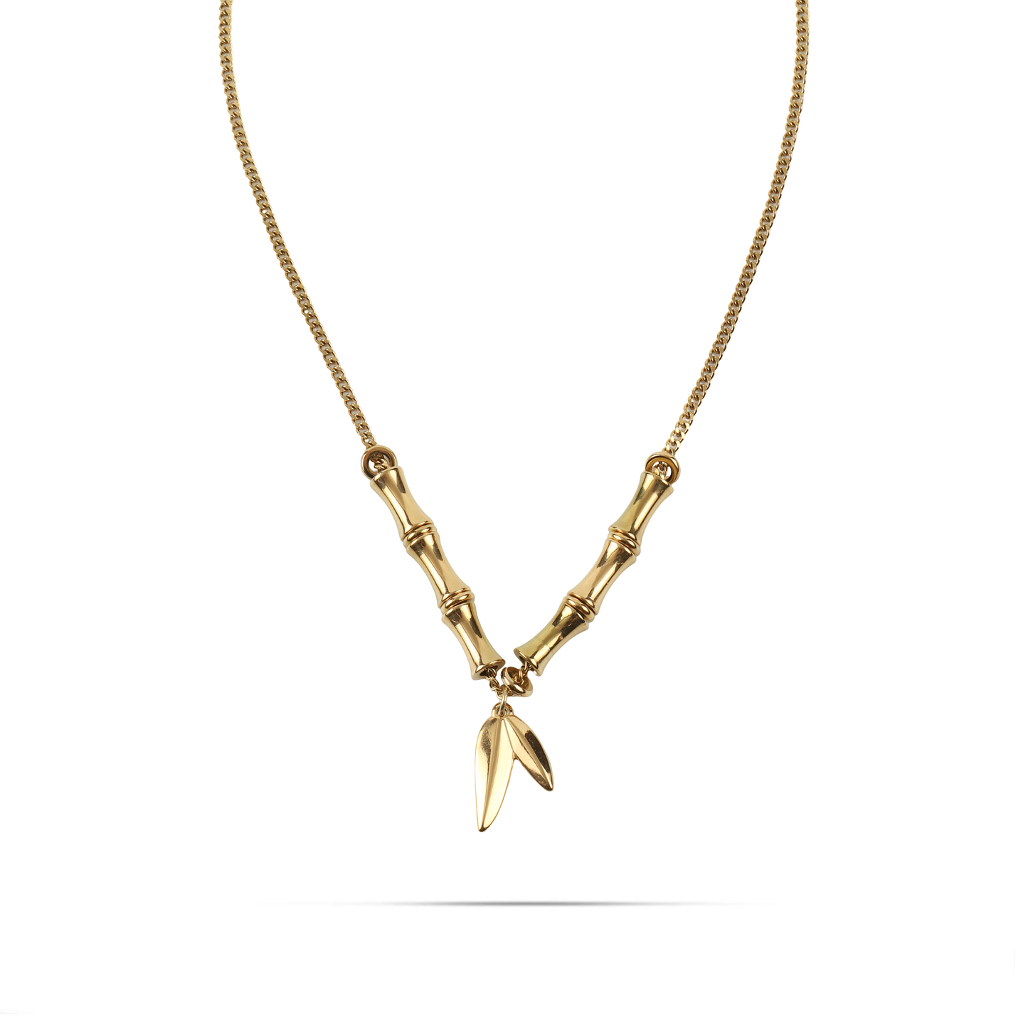 Κολιέ με φύλλα Mar and Mar Giada από ανοξείδωτο ατσάλι