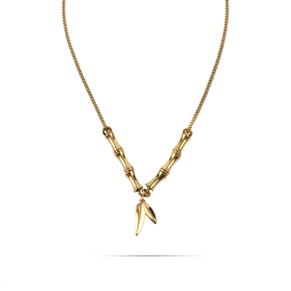 Κολιέ με φύλλα Mar and Mar Giada από ανοξείδωτο ατσάλι