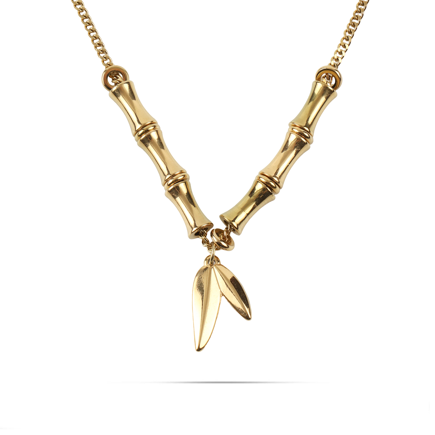 Κολιέ με φύλλα Mar and Mar Giada από ανοξείδωτο ατσάλι