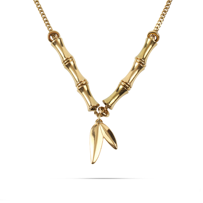 Κολιέ με φύλλα Mar and Mar Giada από ανοξείδωτο ατσάλι