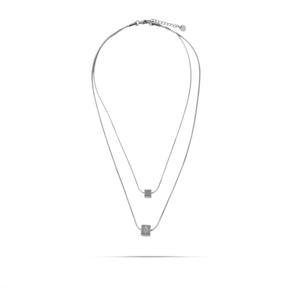 Κολιέ με κύβο και σχέδιο αστέρι Mar and Mar Cubes Star από ανοξείδωτο ατσάλι