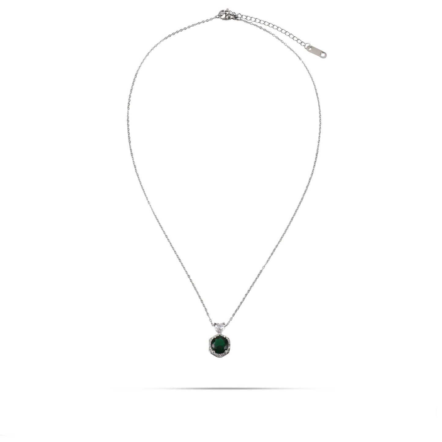 Κολιέ με ζιργκόν Mar and Mar Alice (Silver) από ανοξείδωτο ατσάλι