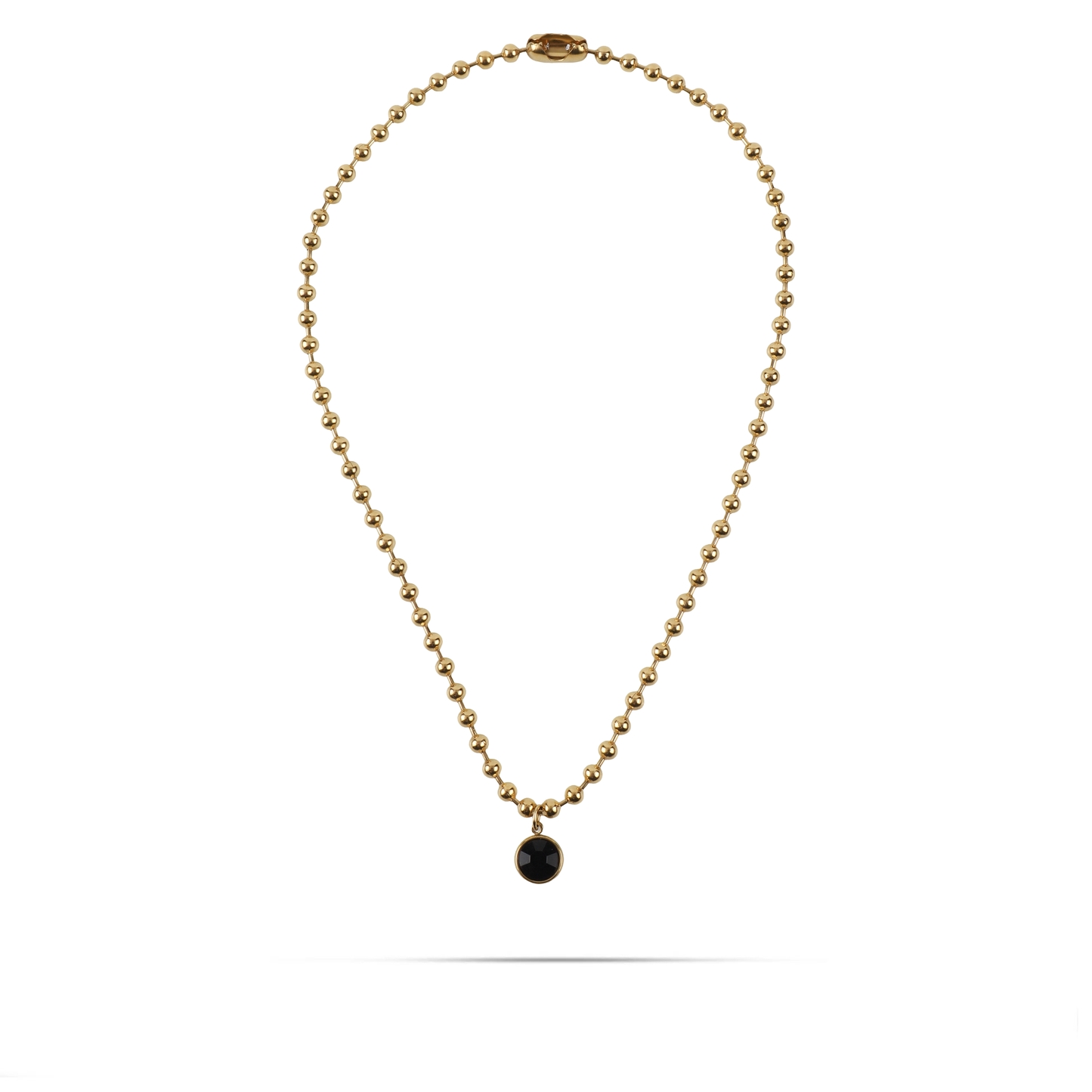 Κολιέ με πέτρα ζιργκόν Mar and Mar Azure (Black) από ανοξείδωτο ατσάλι