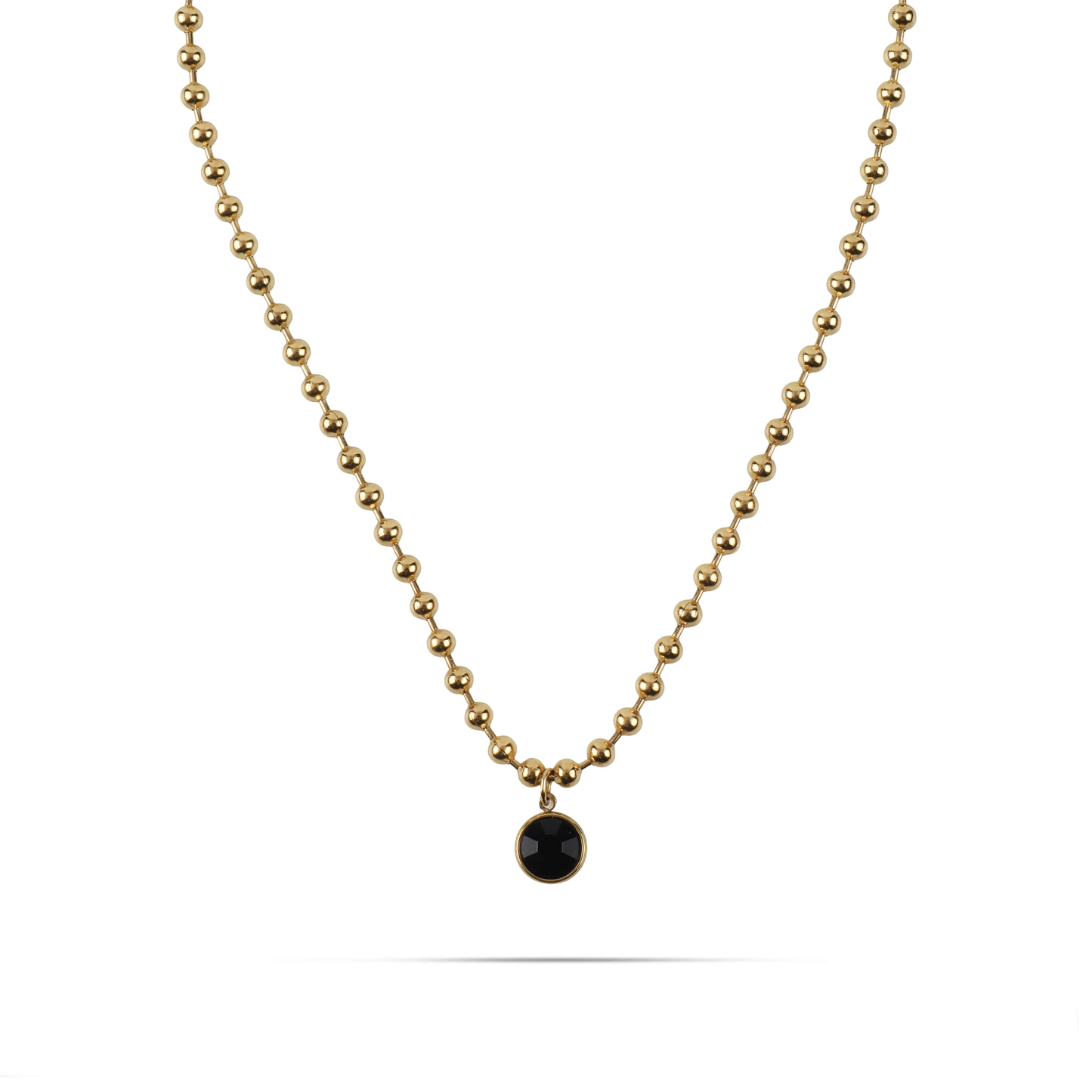 Κολιέ με πέτρα ζιργκόν Mar and Mar Azure (Black) από ανοξείδωτο ατσάλι