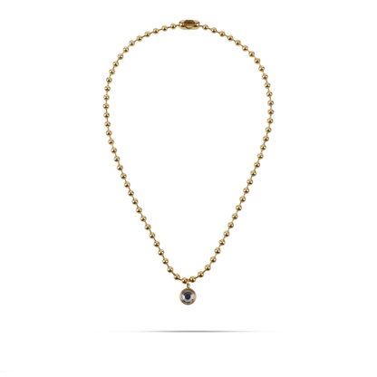 Κολιέ με πέτρα ζιργκόν Mar and Mar Azure (White) από ανοξείδωτο ατσάλι