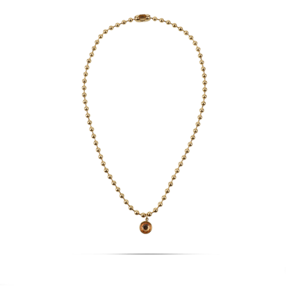 Κολιέ με χάντρες και πέτρες ζιργκόν Mar and Mar Azure (Peach) από ανοξείδωτο ατσάλι