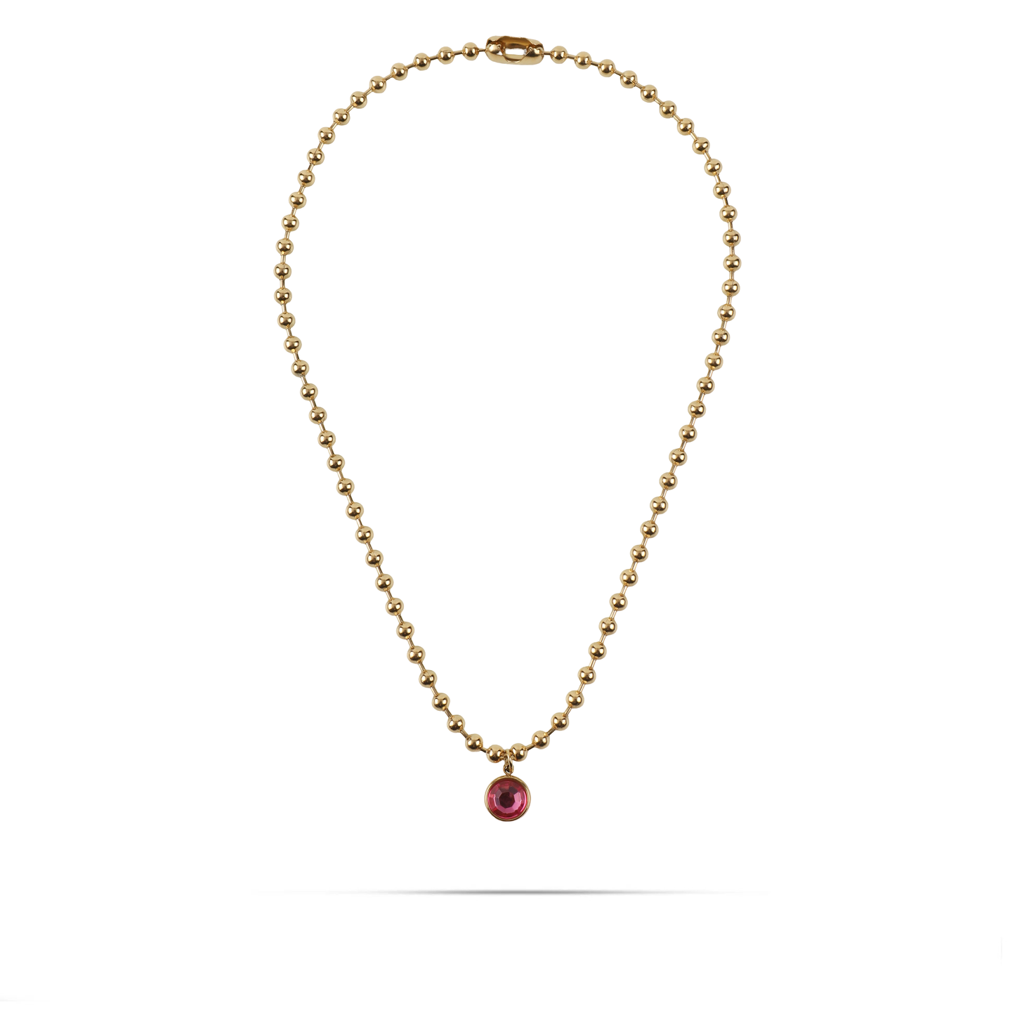 Κολιέ με πέτρα ζιργκόν Mar and Mar Azure (Magenta) από ανοξείδωτο ατσάλι