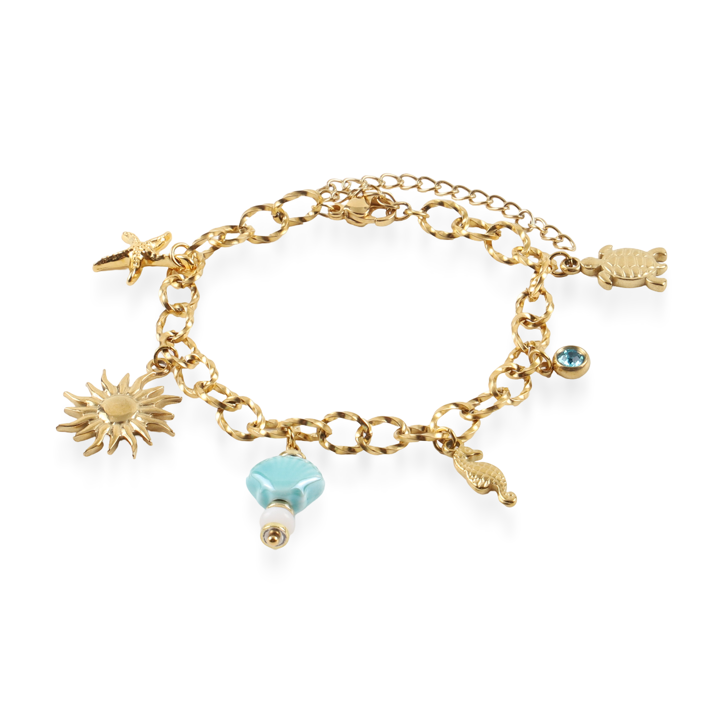 Χειροποίητο βραχιόλι με charms Mar and Mar Nena από ανοξείδωτο ατσάλι