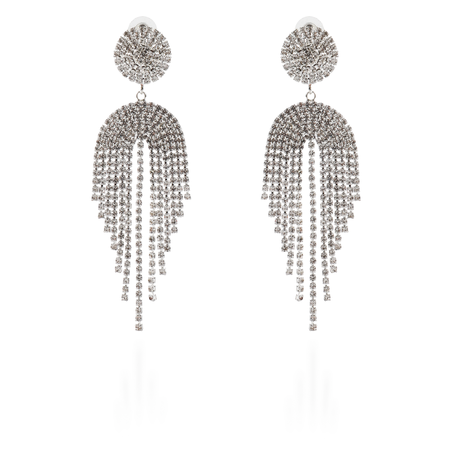 Σκουλαρίκια κρεμαστά με πέτρες ζιργκόν Enidy (Silver)