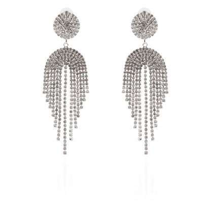 Σκουλαρίκια κρεμαστά με πέτρες ζιργκόν Enidy (Silver)