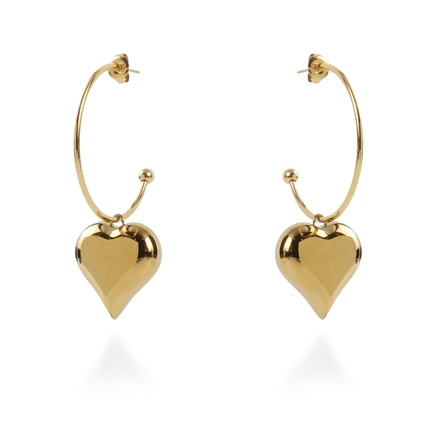 Σκουλαρίκια κρεμαστά καρδιά Mar and Mar Donetta Earrings από ανοξείδωτο ατσάλι