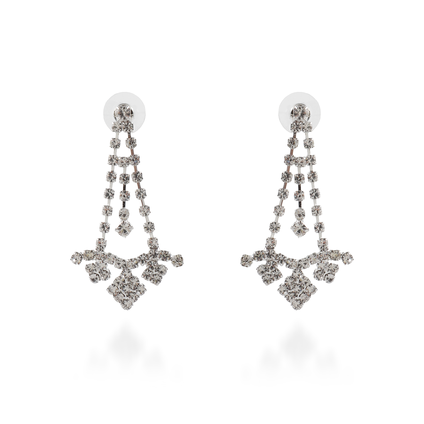 Σκουλαρίκια κρεμαστά με πέτρες ζιργκόν Anaya