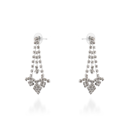 Σκουλαρίκια κρεμαστά με πέτρες ζιργκόν Anaya