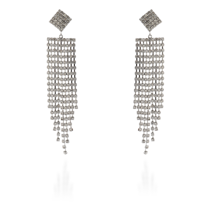 Σκουλαρίκια κρεμαστά με πέτρες ζιργκόν Carissa Cube