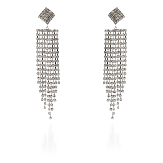 Σκουλαρίκια κρεμαστά με πέτρες ζιργκόν Carissa Cube