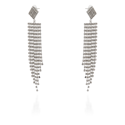 Σκουλαρίκια κρεμαστά με πέτρες ζιργκόν Carissa Cube