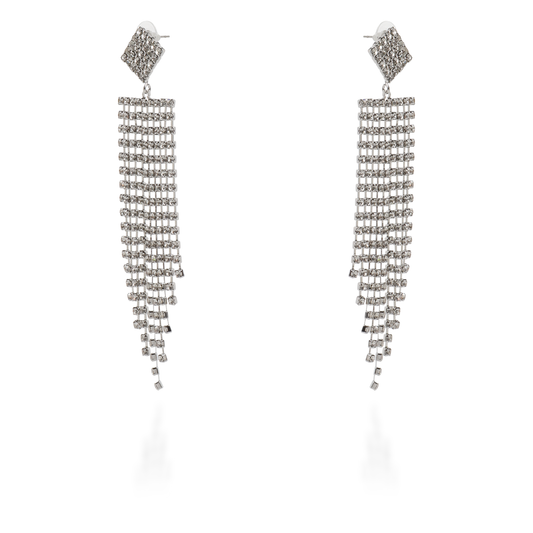 Σκουλαρίκια κρεμαστά με πέτρες ζιργκόν Carissa Cube