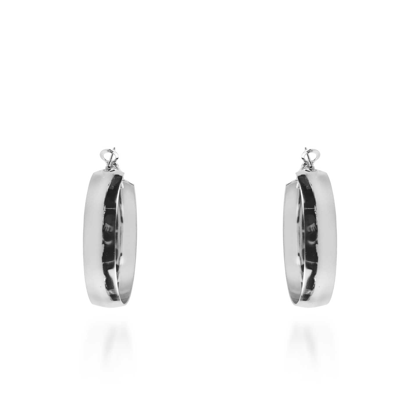 Σκουλαρίκια κρίκοι Mar and Mar Natty (Silver) από ανοξείδωτο ατσάλι