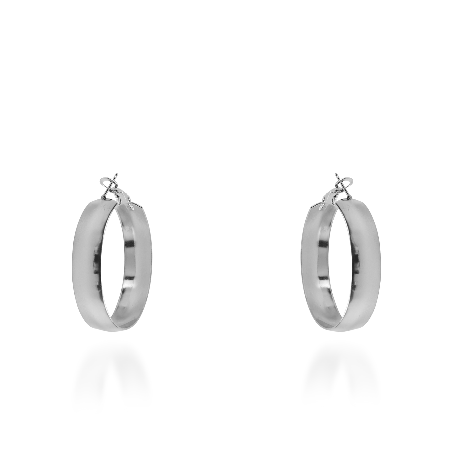 Σκουλαρίκια κρίκοι Mar and Mar Natty (Silver) από ανοξείδωτο ατσάλι