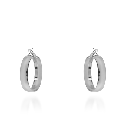 Σκουλαρίκια κρίκοι Mar and Mar Natty (Silver) από ανοξείδωτο ατσάλι