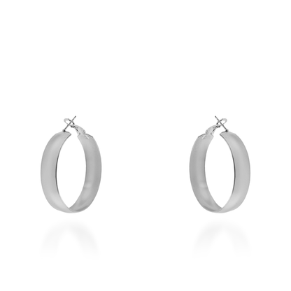 Σκουλαρίκια κρίκοι Mar and Mar Natty (Silver) από ανοξείδωτο ατσάλι