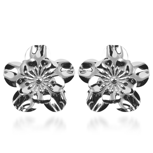 Σκουλαρίκια καρφωτά λουλούδια Mar and Mar Amaryllis από ανοξείδωτο ατσάλι